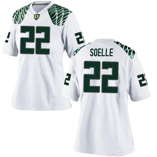 Connor Soelle Game White Women's Oregon Ducks Football Jersey