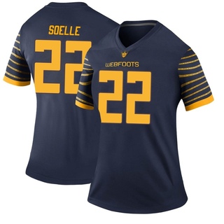 Connor Soelle Legend Navy Women's Oregon Ducks Football Jersey