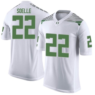 Connor Soelle Limited White Men's Oregon Ducks Football Jersey