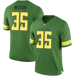 DJ Beckum Game Green Men's Oregon Ducks Football Jersey