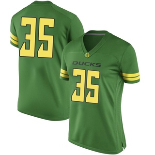 DJ Beckum Game Green Women's Oregon Ducks Football Jersey