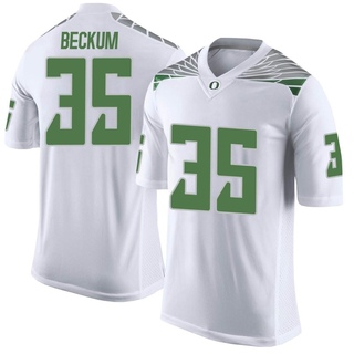 DJ Beckum Limited White Men's Oregon Ducks Football Jersey