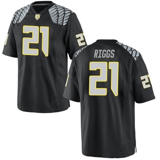 Da'Jaun Riggs Game Black Men's Oregon Ducks Football Jersey