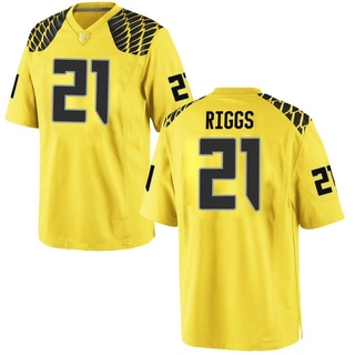 Da'Jaun Riggs Game Gold Men's Oregon Ducks Football Jersey