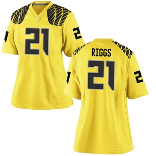 Da'Jaun Riggs Game Gold Women's Oregon Ducks Football Jersey