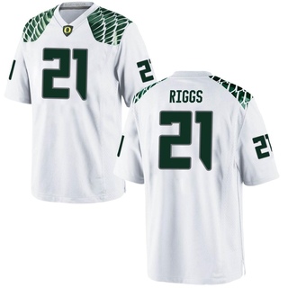 Da'Jaun Riggs Game White Men's Oregon Ducks Football Jersey