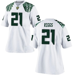 Da'Jaun Riggs Game White Women's Oregon Ducks Football Jersey