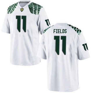 Dakoda Fields Game White Men's Oregon Ducks Football Jersey