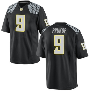 Dakota Prukop Game Black Men's Oregon Ducks Football Jersey