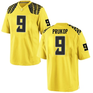 Dakota Prukop Game Gold Men's Oregon Ducks Football Jersey