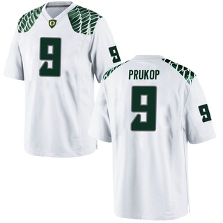 Dakota Prukop Game White Men's Oregon Ducks Football Jersey