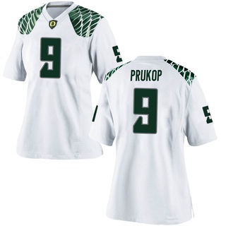 Dakota Prukop Game White Women's Oregon Ducks Football Jersey