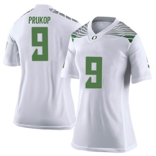 Dakota Prukop Limited White Women's Oregon Ducks Football Jersey