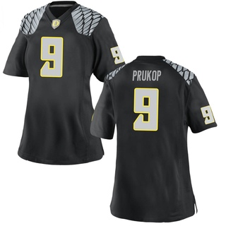 Dakota Prukop Replica Black Women's Oregon Ducks Football Jersey