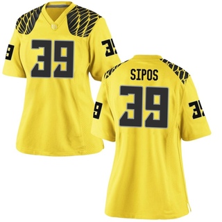 Dane Sipos Game Gold Women's Oregon Ducks Football Jersey