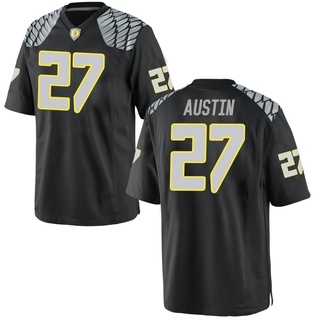 Daylen Austin Game Black Men's Oregon Ducks Football Jersey