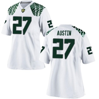 Daylen Austin Game White Women's Oregon Ducks Football Jersey