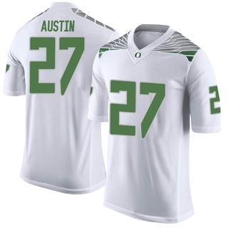 Daylen Austin Limited White Men's Oregon Ducks Football Jersey