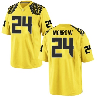 Devin Morrow Game Gold Men's Oregon Ducks Football Jersey