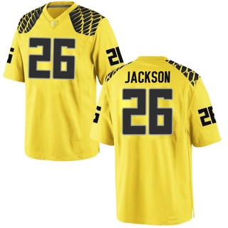 Devon Jackson Game Gold Men's Oregon Ducks Football Jersey