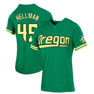 Dominic Hellman Replica Green Women's Oregon Ducks Two-Button Baseball Jersey