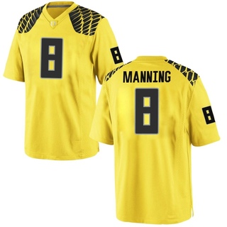 Dontae Manning Game Gold Men's Oregon Ducks Football Jersey