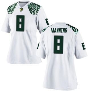 Dontae Manning Game White Women's Oregon Ducks Football Jersey