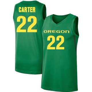 Drew Carter Replica Green Men's Oregon Ducks Basketball Jersey