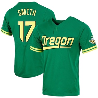 Drew Smith Replica Green Men's Oregon Ducks Two-Button Baseball Jersey