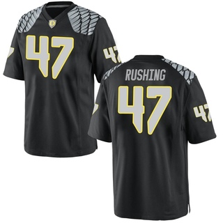 Elijah Rushing Game Black Men's Oregon Ducks Football Jersey