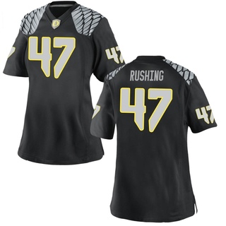 Elijah Rushing Game Black Women's Oregon Ducks Football Jersey