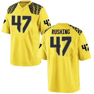 Elijah Rushing Game Gold Men's Oregon Ducks Football Jersey