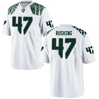 Elijah Rushing Game White Men's Oregon Ducks Football Jersey