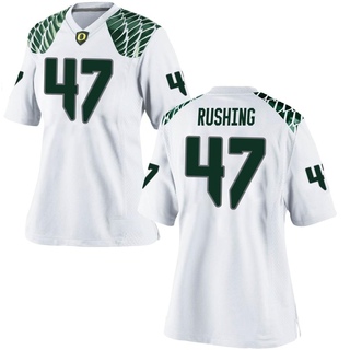 Elijah Rushing Game White Women's Oregon Ducks Football Jersey