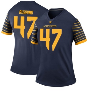 Elijah Rushing Legend Navy Women's Oregon Ducks Football Jersey