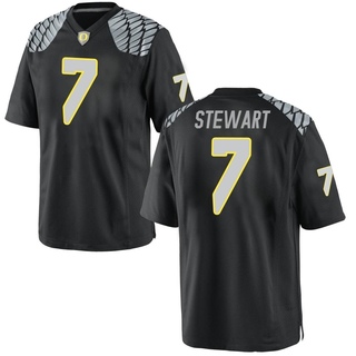 Evan Stewart Game Black Youth Oregon Ducks Football Jersey