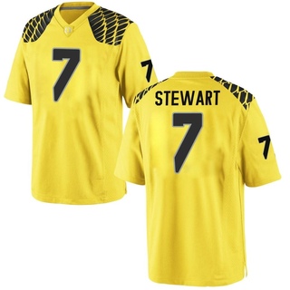 Evan Stewart Game Gold Men's Oregon Ducks Football Jersey