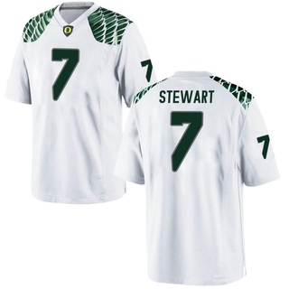 Evan Stewart Game White Men's Oregon Ducks Football Jersey