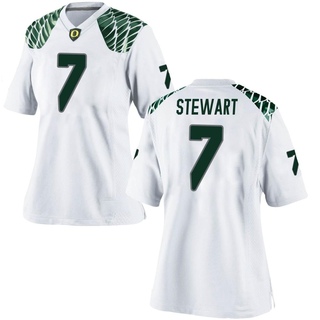 Evan Stewart Game White Women's Oregon Ducks Football Jersey