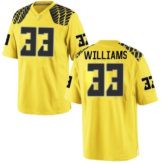 Evan Williams Game Gold Men's Oregon Ducks Football Jersey