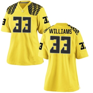 Evan Williams Game Gold Women's Oregon Ducks Football Jersey