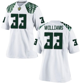 Evan Williams Game White Women's Oregon Ducks Football Jersey