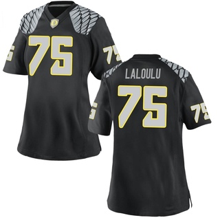 Faaope Laloulu Game Black Women's Oregon Ducks Football Jersey