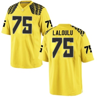 Faaope Laloulu Game Gold Men's Oregon Ducks Football Jersey