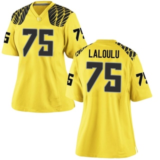 Faaope Laloulu Game Gold Women's Oregon Ducks Football Jersey