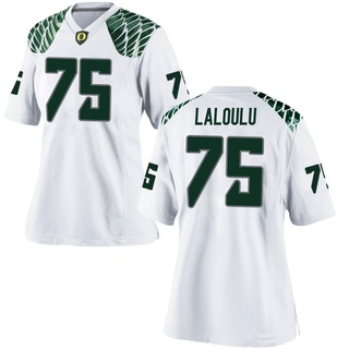 Faaope Laloulu Game White Women's Oregon Ducks Football Jersey