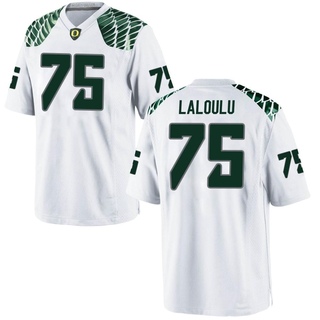 Faaope Laloulu Game White Youth Oregon Ducks Football Jersey