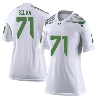 George Silva Limited White Women's Oregon Ducks Football Jersey