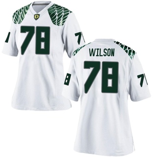 Gernorris Wilson Game White Women's Oregon Ducks Football Jersey