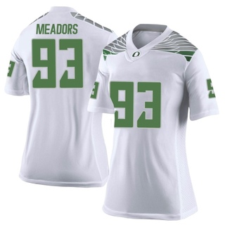 Grant Meadors Limited White Women's Oregon Ducks Football Jersey